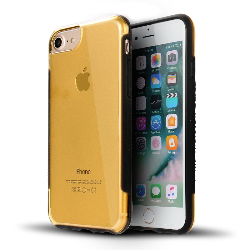 iPhone 8 Plus / 7 Plus Clear Armor Shell Hybrid Case (GOLD)